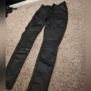 Faux Leather Moto Pants